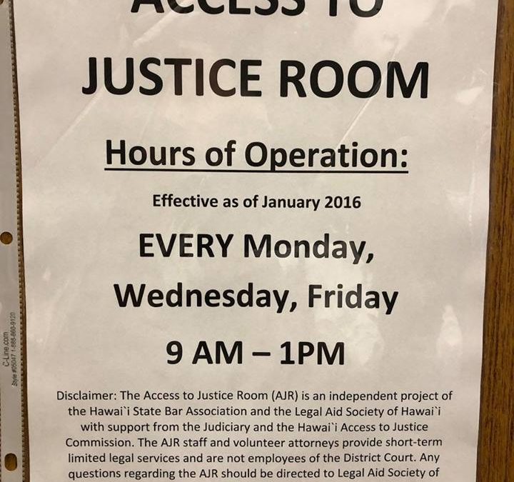 Damon Key’s Pro Bono Efforts: Access To Justice Room