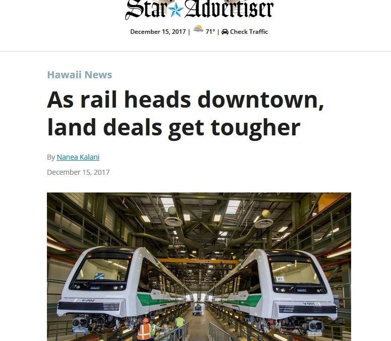 Mark Murakami in Star-Advertiser on Honolulu Rail